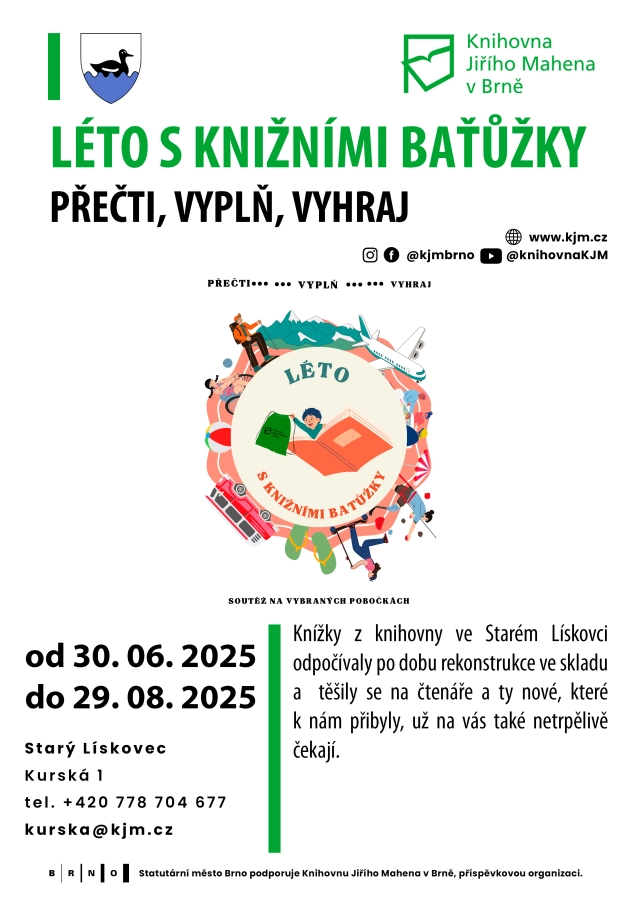 Akce KJM: Léto s knižními batůžky – přečti, vyplň, vyhraj