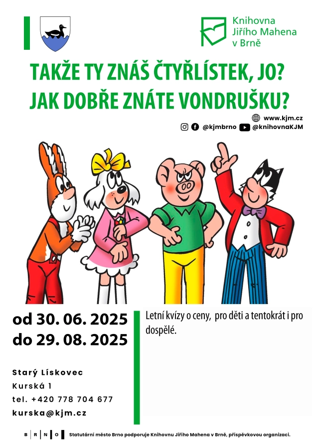 Akce KJM: Takže ty znáš Čtyřlístek, jo? Jak dobře znáte Vondrušku?