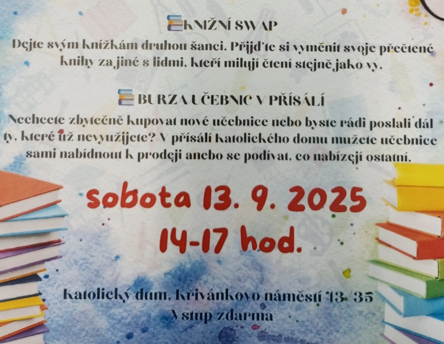 Akce KJM: Knižní swap a burza učebnic