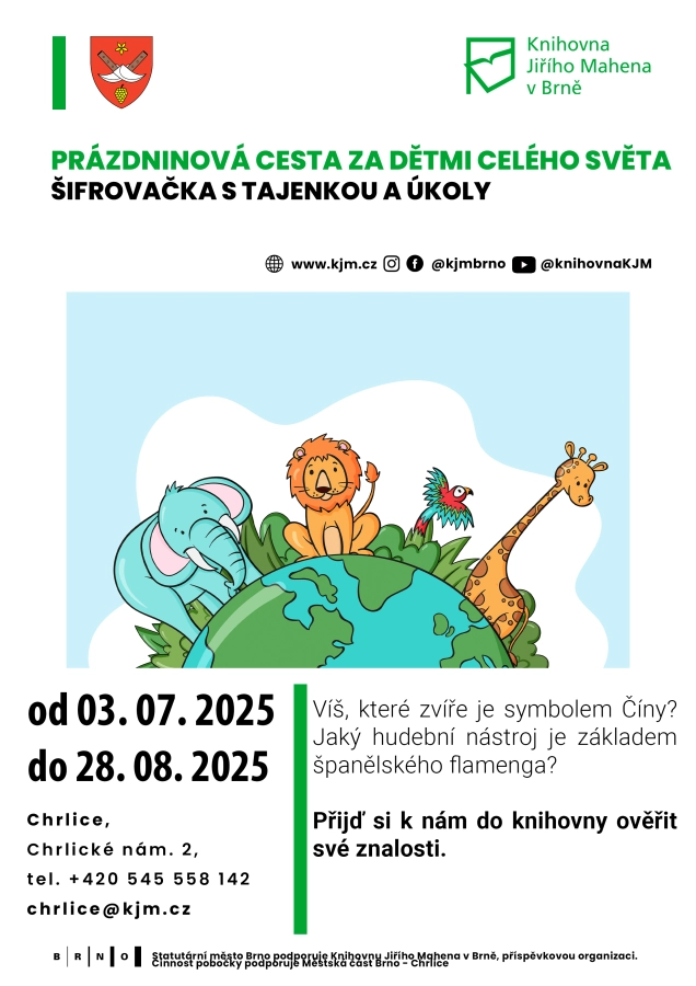 Akce KJM: Prázdninová cesta za dětmi celého světa – šifrovačka s tajenkou a úkoly