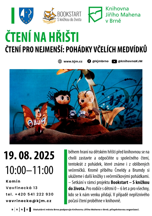 Akce KJM: Čtení na hřišti – čtení pro nejmenší: Pohádky včelích medvídků