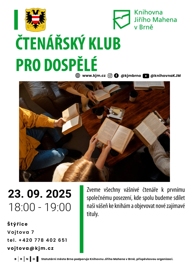 Akce KJM: Čtenářský klub pro dospělé