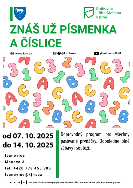 Akce KJM: Znáš už písmenka a číslice?