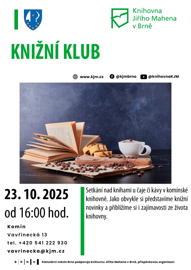 Akce KJM: Knižní klub v komínské knihovně