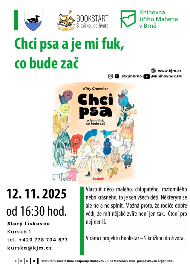 Akce KJM: Bookstart: Chci psa a je mi fuk, co bude zač