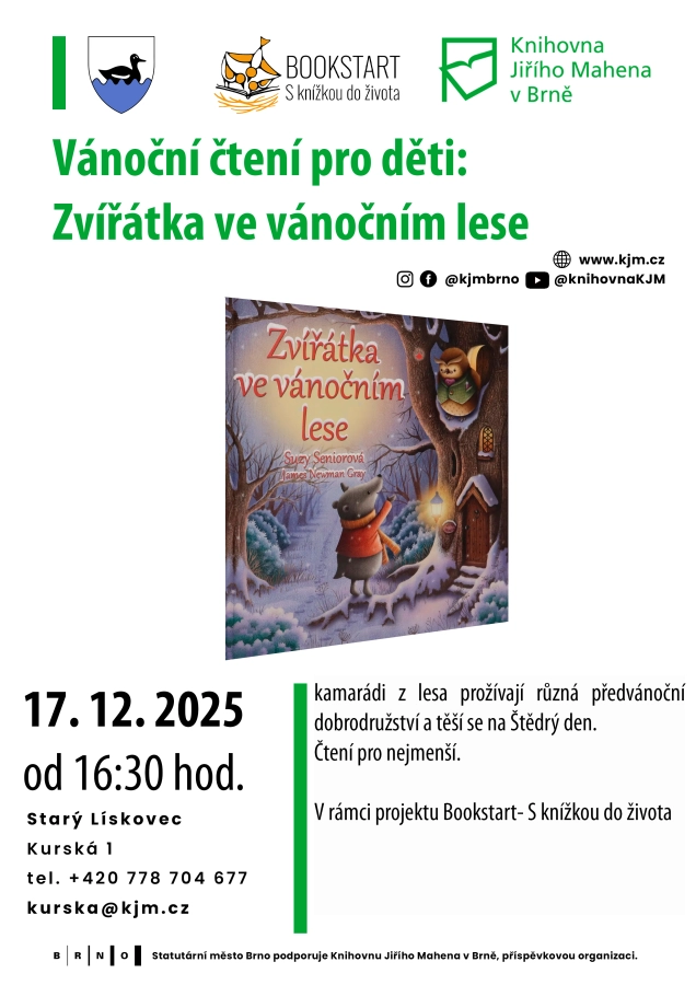 Akce KJM: Vánoční čtení pro děti: Zvířátka ve vánočním lese