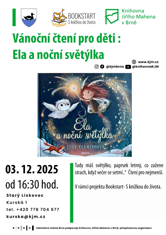 Akce KJM: Vánoční čtení pro děti: Ela a noční světýlka