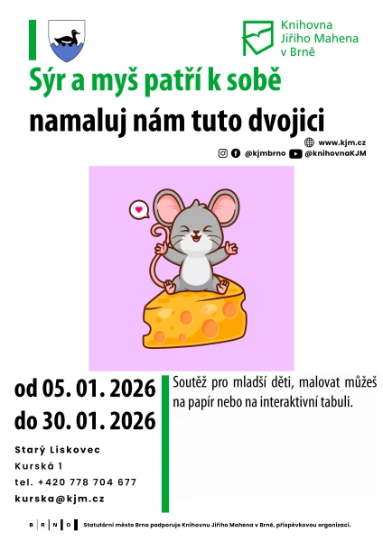 Akce KJM: Sýr a myš patří k sobě – namaluj nám tuto dvojici