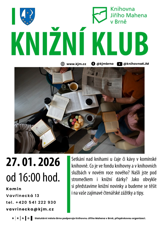 Akce KJM: Knižní klub v komínské knihovně
