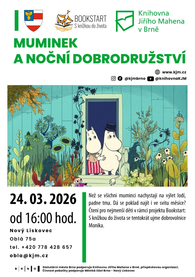 Akce KJM: Bookstart: Muminek a noční dobrodružství