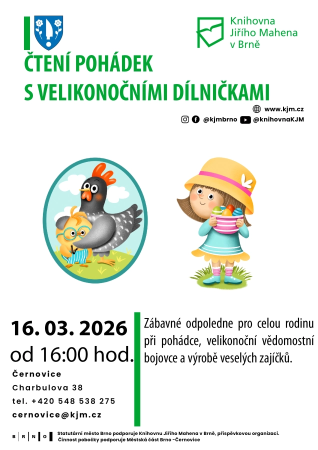 Akce KJM: Čtení pohádek s velikonočními dílničkami