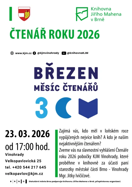 Akce KJM: Čtenář roku 2026