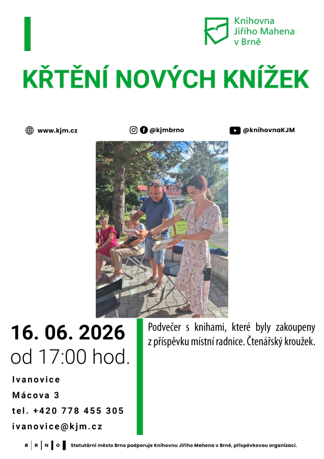 Akce KJM: Čtenářský kroužek: Křtění nových knížek