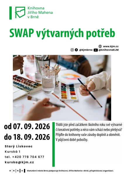 Akce KJM: Swap výtvarných a kreativních potřeb