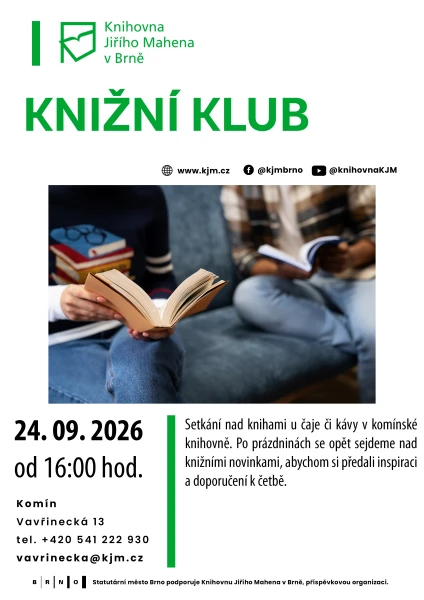 Akce KJM: Knižní klub v komínské knihovně