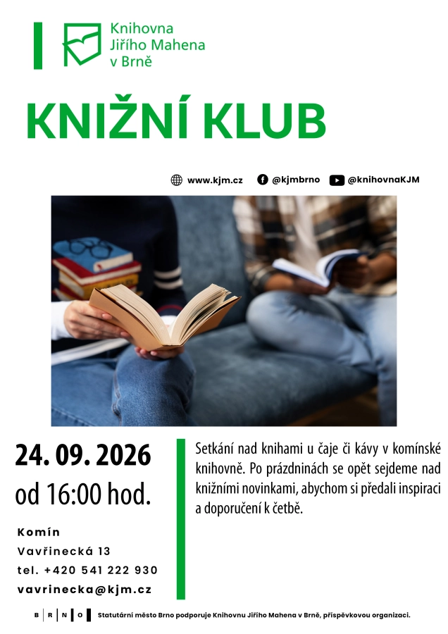 Akce KJM: Knižní klub v komínské knihovně
