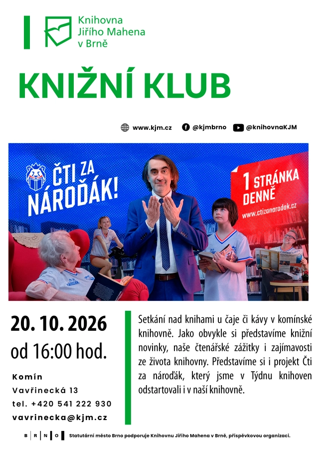Akce KJM: Knižní klub v komínské knihovně