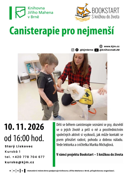 Akce KJM: Bookstart: Canisterapie pro nejmenší