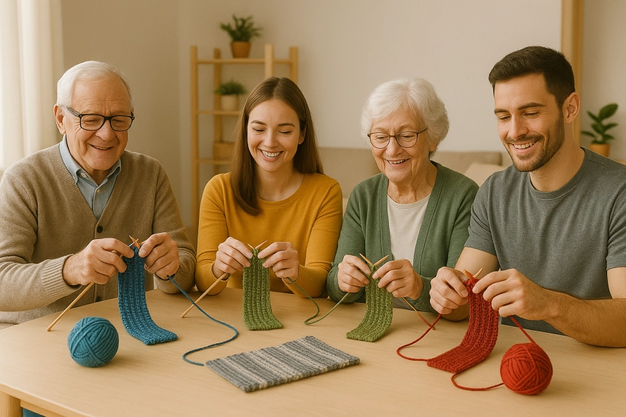 Akce KJM: První společný projekt – šála s dutinkovým okrajem