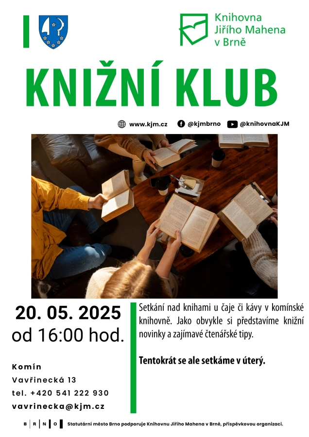 Akce KJM: Knižní klub v komínské knihovně
