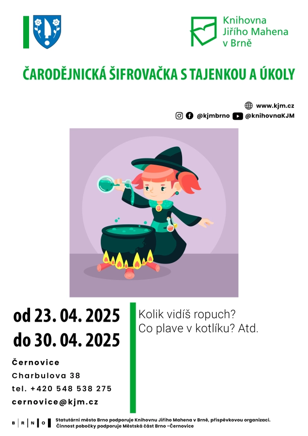 Akce KJM: Čarodějnická šifrovačka s tajenkou a úkoly