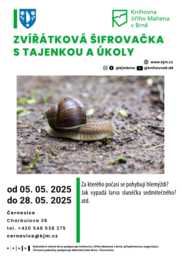 Akce KJM: Zvířátková šifrovačka s tajenkou a úkoly