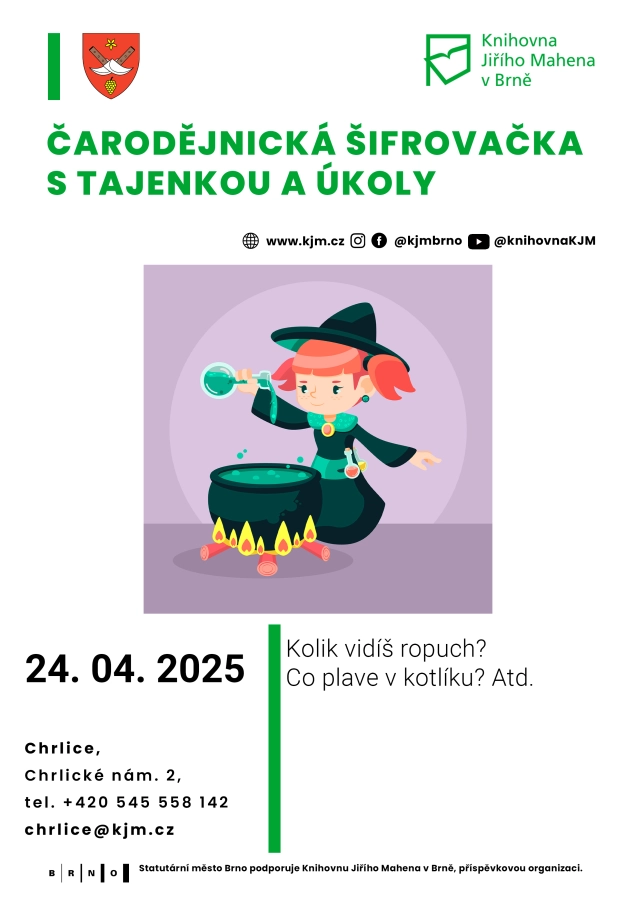 Akce KJM: Čarodějnická šifrovačka s tajenkou a úkoly