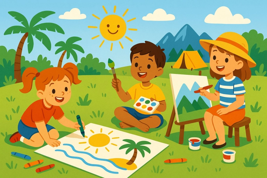 Akce KJM: Soutěžní výtvarná dílnička – Na co se těším o prázdninách?