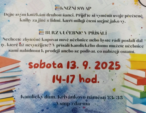 Akce KJM: Knižní swap a burza učebnic