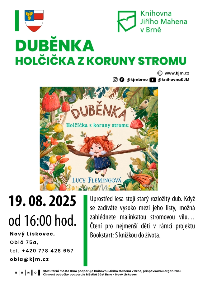 Akce KJM: Bookstart: Duběnka – holčička z koruny stromu